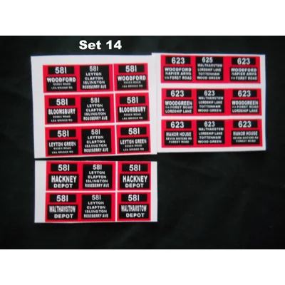 Set 14 London  Trolleybus Routes