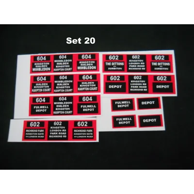 Set 20 London Trolleybus Routes