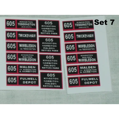 Set 7 London Transport Trolleybus Routes