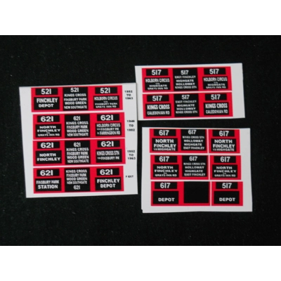 Set 3 London Transport Trolleybus Rotes