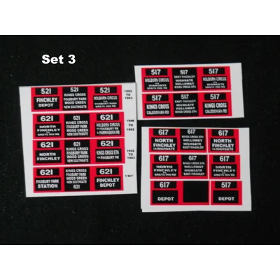 Set 3 London Transport Trolleybus Rotes