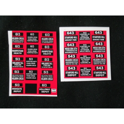 Set 6 London Transport Trolleybus Routes