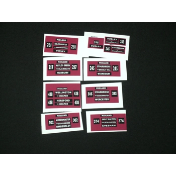 Set 7 Midland Red Destinatio..