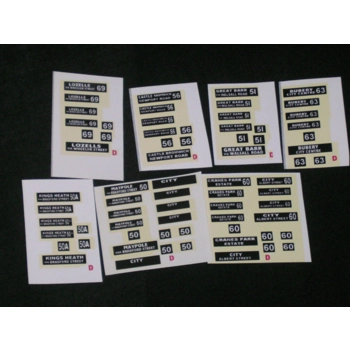 Set 5 Birmingham Bus Destina..