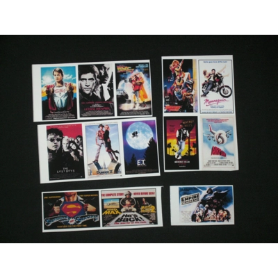 Set 2, 80's Model Scenery Self Adhesive Billboard Poster Adverts