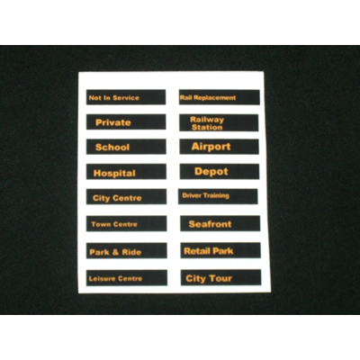 Set 1 Modern Destination Blinds 1.76th/00 Scale