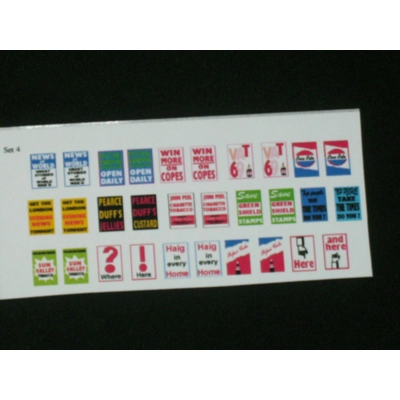 Set 4 Front & Rear Between Decks Adverts