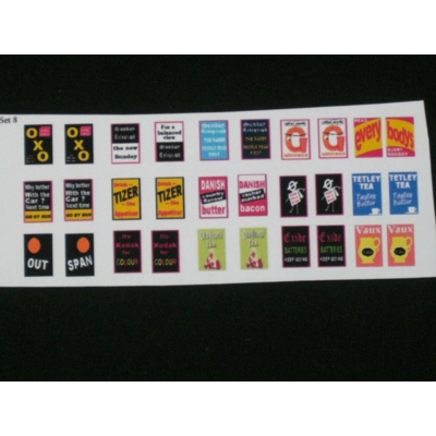 Set 8 Front & Rear Between Decks Adverts