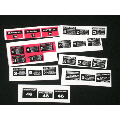 Set 3 Brighton Hove & District Destination Blinds 1.76th/00 Scale