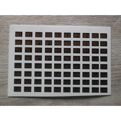 Modern Digital Route Numbers 81 To 120 1.76th/00 Scale