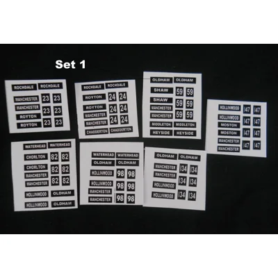 SELNEC Set 1 Destination Blinds 1/76th Scale