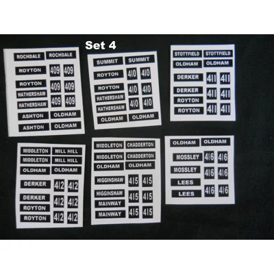 SELNEC Set 4 Destination Blinds 1/76th Scale