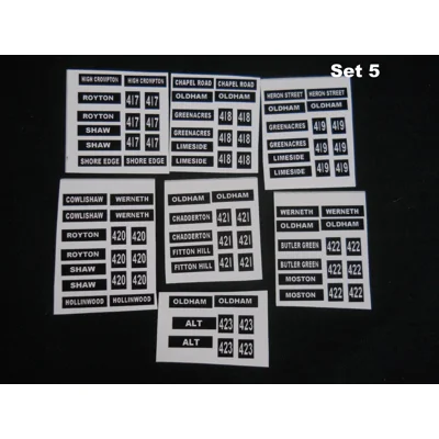 SELNEC Set 5 Destination Blinds 1/76th Scale