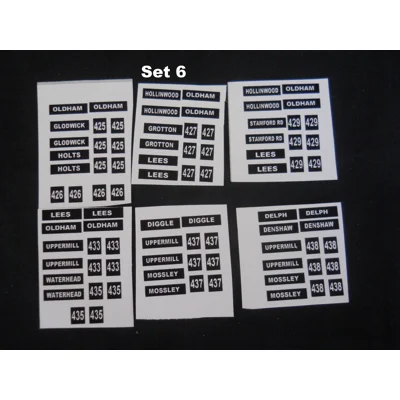 SELNEC Set 6 Destination Blinds 1/76th Scale