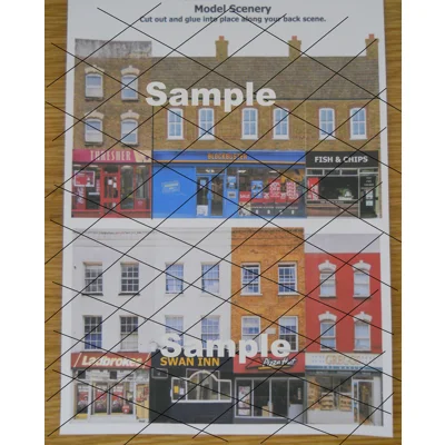 Set 1 Model Scenery Shops 00 Gauge, 1/76th