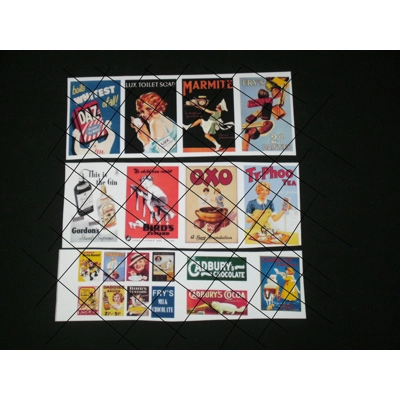 Set 2 Billboard Poster Adverts Self Adhesive