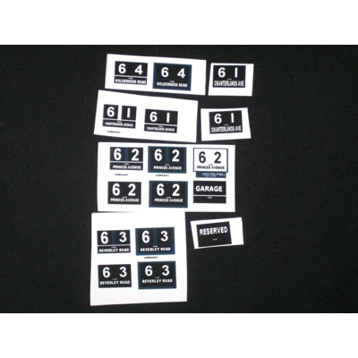 Set 3 Kingston upon Hull Trolleybus Destination Blinds 1.76th/00 Scale