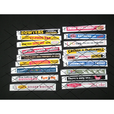 Set 5 Model Bus Side Adverts 1.76th/00 Scale