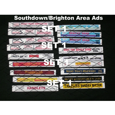 Set 1 Southdown/Brighton Area Model Bus Side Adverts 1/76th Scale