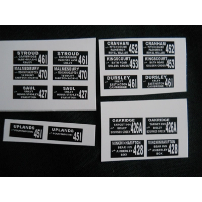 Set 2 Stroud Destination Blinds 1/76th Scale