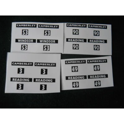 Set 3 Thames Valley Model Bus Destination Blinds 1/76th Scale