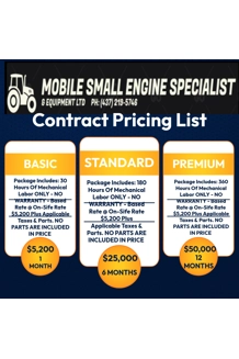 Equipment Maintenance Contract Agreement 6-Month..