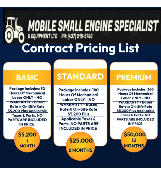 Equipment Maintenance Contract Agreement 6-Month Term