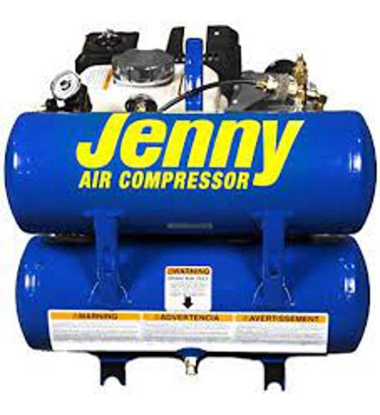 Jenny® AM840-4HG-HC4V Portable Gas Air Compressor w/ Honda GX Engine, 4HP, 4 Gallon, Twin Stack
