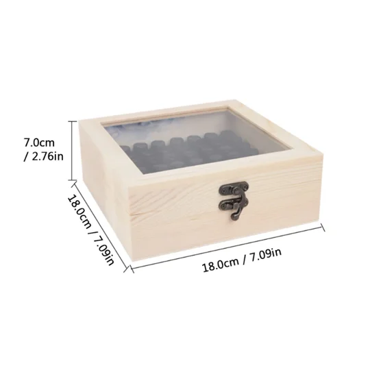 Homeopathy Storage Box - Wooden Remedy box - 64 remedy