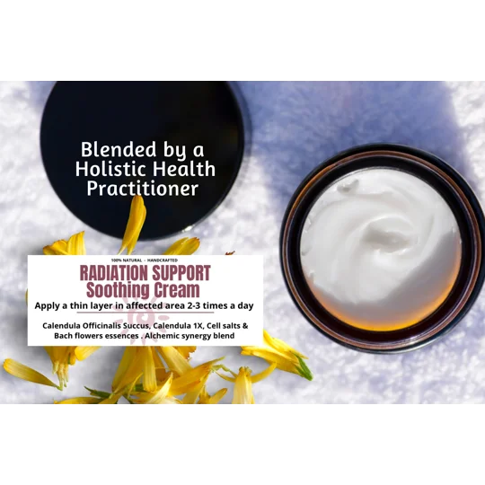 Radiation Skin Cream. Organic Soothing Cream for Radiated Skin. Holistic Support For Induced dermatitis. Breast radiation self-care