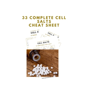 33 Cell Salt Cheat Sheet – Biochemical Tissue Salts Digital PDF