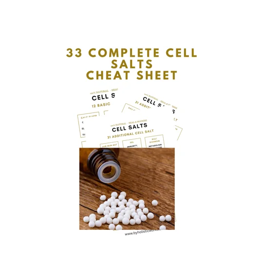33 Cell Salt Cheat Sheet – Biochemical Tissue Salts Digital PDF