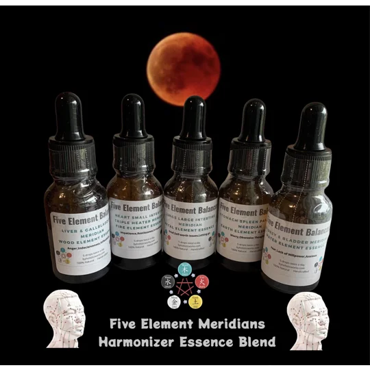 Five Element Meridian Essences. TCM Vibration Energy Synergy