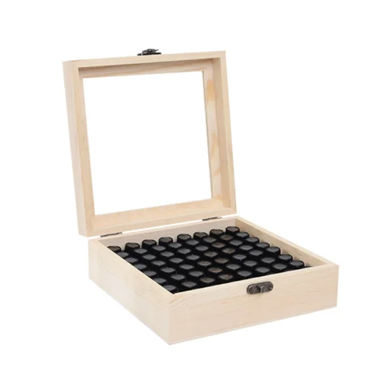 Homeopathy Storage Box - Wooden Remedy box - 64 remedy