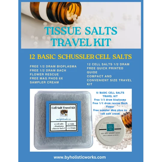 Schuessler Cell Salts Kit – 12 Tissue Salts Travel Set | Lactose-Free Globules | FREE Bioplasma, Res