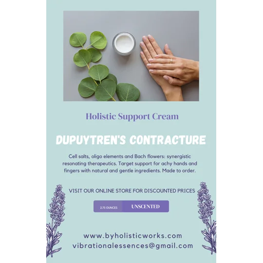 Dupuytren Support Massage Cream. Holistic self-care
