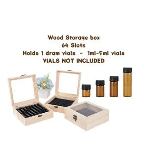 Homeopathy Storage Box - Wooden Remedy box - 64 remedy