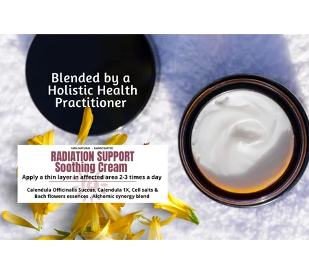 Radiation Skin Cream. Organic Soothing Cream for Radiated Skin. Holistic Support For Induced dermatitis. Breast radiation self-care