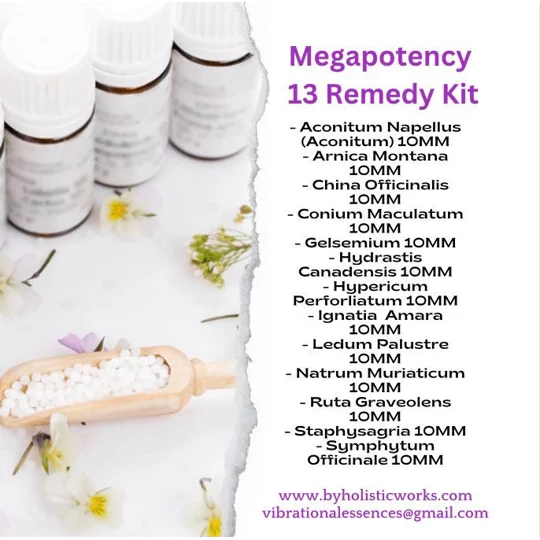 Megapotency 10MM 13 Remedy Kit. 13 mega potencies kit. Getting Back on Track Mega potencies in MM 10MM CM 50MM - lactose free globules