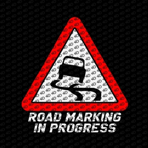 Road Marking In Progress 150mm