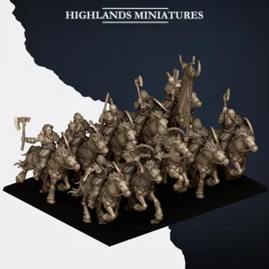Norse Mounted man Cavalry Unit - 25mm to 32mm
