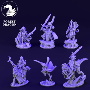Character Pack - Dire Elves - 10mm - Forest Dragon