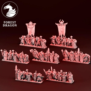Heavy Infantry Unit - Despoilers - 10mm - Forest Dragon