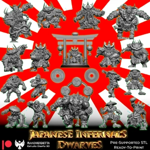 Japanese Hellish Dwarves Bloodbowl Team