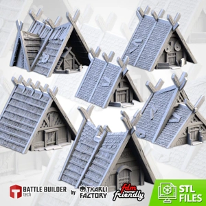 Viking Dwarf Village Houses - 28mm - Txarli Factory Viking Dwarf Village Houses - 28mm - Txarli Factory