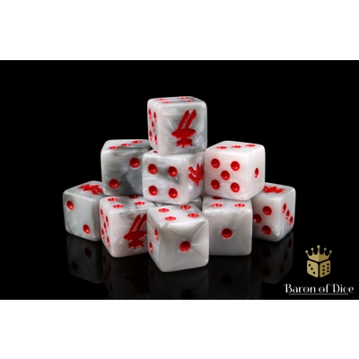 Drone Dice Set - White 16mm Drone Dice Set - White 16mm