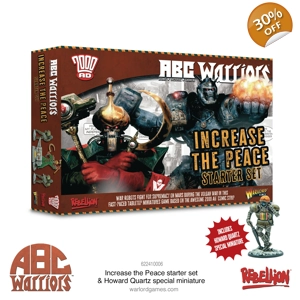 ABC Warriors: Increase The Peace Starter Game & Howard Quartz 'Mr Ten Per Cent' Special Miniature ABC Warriors: Increase The Peace Starter Game & Howard Quartz 'Mr Ten Per Cent' Special Miniature