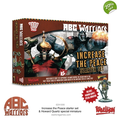 ABC Warriors: Increase The Peace Starter Game & Howard Quartz 'Mr Ten Per Cent' Special Miniature