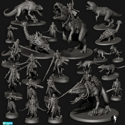 Space Elves Dino Riders 28mm- Edge Miniatures Space Elves Dino Riders 28mm- Edge Miniatures