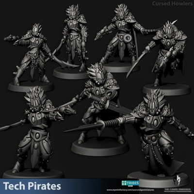 Tech Pirates Cursed Howlers 28mm - Edge Miniatures Tech Pirates Cursed Howlers 28mm - Edge Miniatures